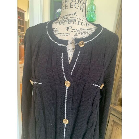 Talbots Black Wool Dolman cardigan NWT - Picture 2 of 10